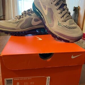 Nike Air Max 2014 Gray and Purple Sneakers